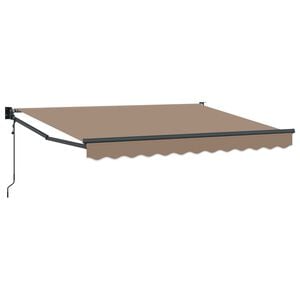 vidaXL Vedett&auml;v&auml; markiisi Taupe 3,5 x 2 m Polyesteri ja metalli