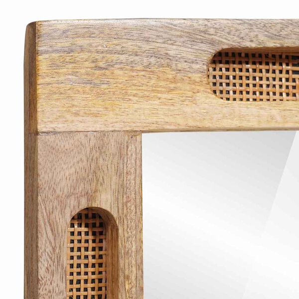 vidaXL Kylpyhuoneen peili Ruskea 50 x 2,5 x 70 cm Kiinte&auml; mango puu