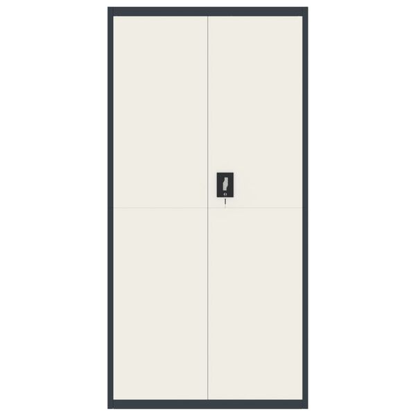 vidaXL Arkistokaappi antrasiitti ja valkoinen 90x40x180 cm ter&auml;s