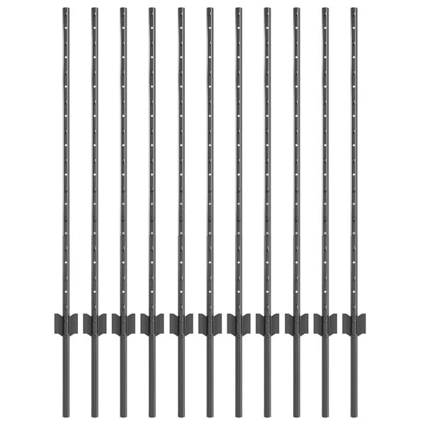 vidaXL Aitalatu 11 pcs Harmaa 100 cm Ter&auml;s