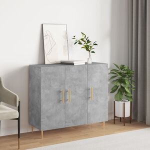 vidaXL Senkki betoninharmaa 90x34x80 cm tekninen puu
