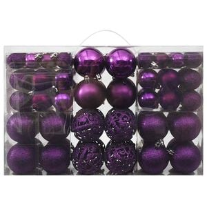 vidaXL Joulukuusen pallosarja 100 kpl violetti