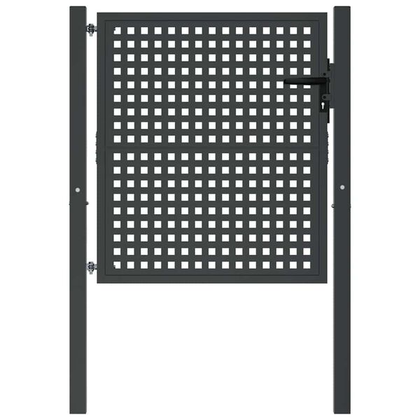 vidaXL Puutarhanportti antrasiitti 100x100 cm ter&auml;s