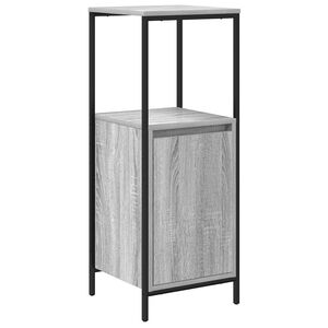vidaXL Kylpyhuonekaappi hyllyill&auml; harmaa sonoma 36x35x95 cm
