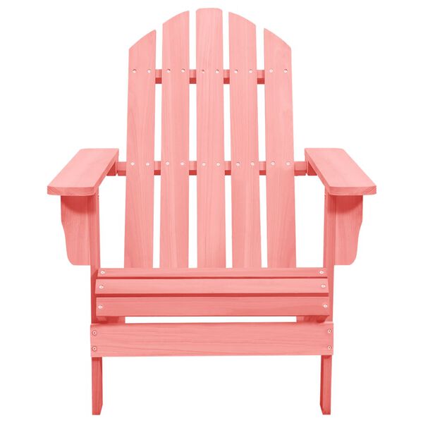 vidaXL Adirondack-puutarhatuoli täysi kuusi pinkki