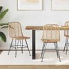 vidaXL Ruokatuoli 2 pcs Luonnollinen 44 x 47 x 85 cm Roikka ja rauta