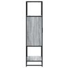vidaXL Highboard Harmaa Sonoma 68x35x139 cm Suunniteltu puu ja metalli