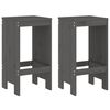 vidaXL Baarijakkarat 2 kpl harmaa 40x36x75 cm t&auml;ysi m&auml;nty