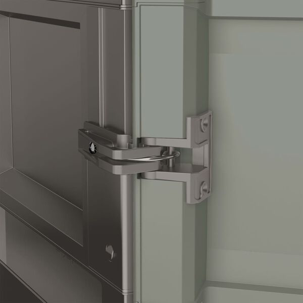 Keter Yleisulkokaappi Wood Grain kerma ja ruskeanharmaa 182 cm