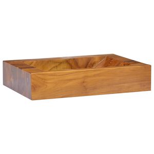 vidaXL Pesuallas t&auml;ysi tiikki 50x35x10 cm