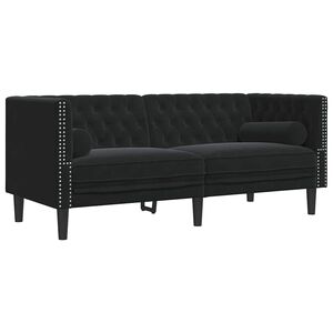 vidaXL Sohva Musta 174 x 74,5 x 70,5 cm Sametti