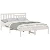 vidaXL S&auml;ngyn runko Valkoinen 4FT Small Double Massiivinen m&auml;nty