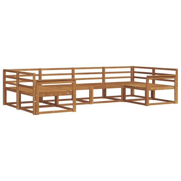 vidaXL Ulkosohvakokoelma 6 pcs Luonnollinen Tihe&auml; akasiapuu