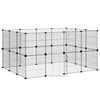 vidaXL 28-paneelinen lemmikkih&auml;kki ovella musta 140x105x70 cm ter&auml;s