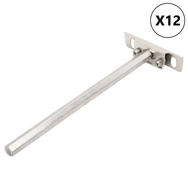 vidaXL kelluvat hyllykannattimet 12 kpl n&auml;kym&auml;t&ouml;nt&auml; &Oslash;12x200 mm