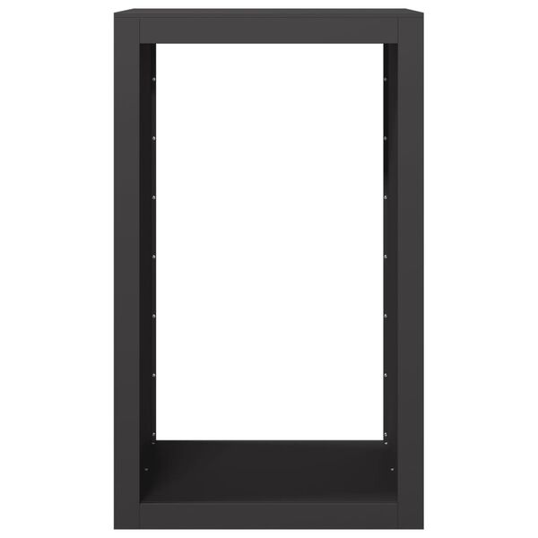 vidaXL Polttopuuteline musta 60x40x100 cm ter&auml;s