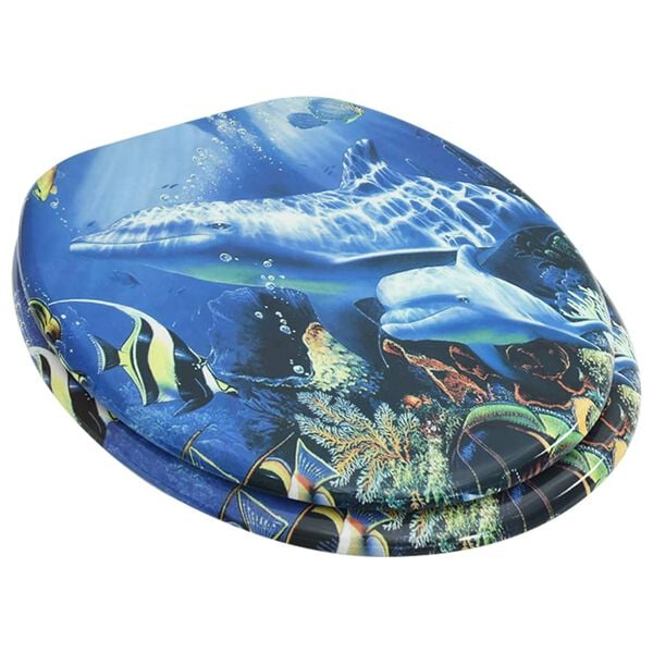 vidaXL WC-istuin MDF kannella delfiinikuosi