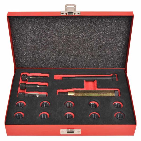 vidaXL 15-osainen hehkutulpan kierteen korjaussarja M10 x 1,0 mm