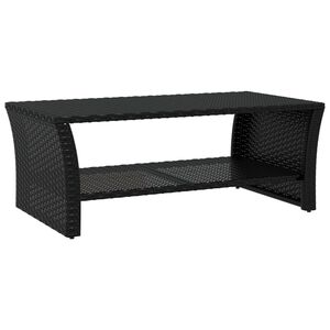 vidaXL Sohvap&ouml;yt&auml; musta 100x50x40 cm polyrottinki