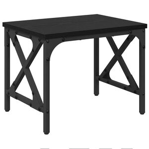 vidaXL Tulostinpidike Musta tammi 40 x 30 x 31 cm Tekninen puu
