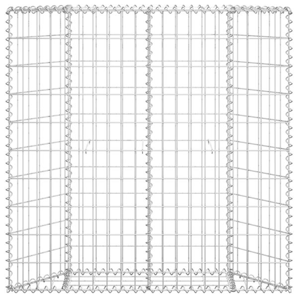 vidaXL Korotettu kivikori/kukkalaatikko galvanoitu teräs 100x20x100 cm