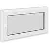 vidaXL Kellari-ikkuna RISOR 110 x 50 cm PVC ja lasi Antrasiitti