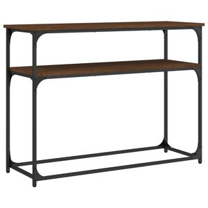 vidaXL Konsolip&ouml;yt&auml; ruskea tammi 100x35,5x75 cm tekninen puu