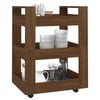vidaXL Keitti&ouml;vaunu ruskea tammi 60x45x80 cm tekninen puu