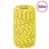 vidaXL Venek&ouml;ysi keltainen 2 mm 50 m polypropeeni