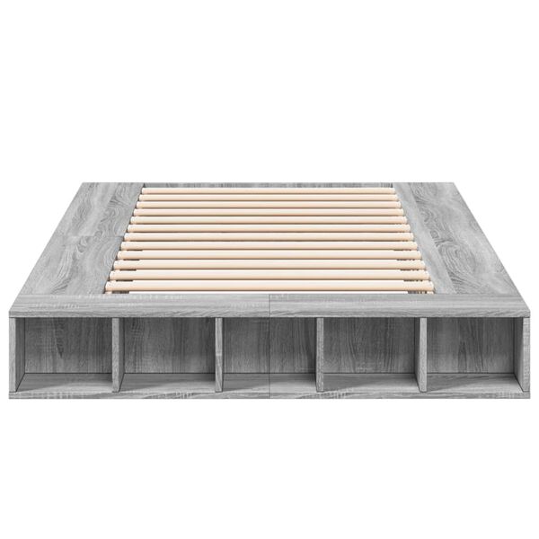 vidaXL S&auml;ngynrunko harmaa Sonoma 135x190 cm tekninen puu