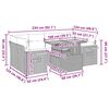 vidaXL 7-osainen Puutarhasohvasarja tyynyillä musta polyrottinki