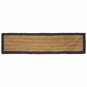 vidaXL Alue Matto Tumma harmaa ja luonnollinen 60 x 200 cm Juutti