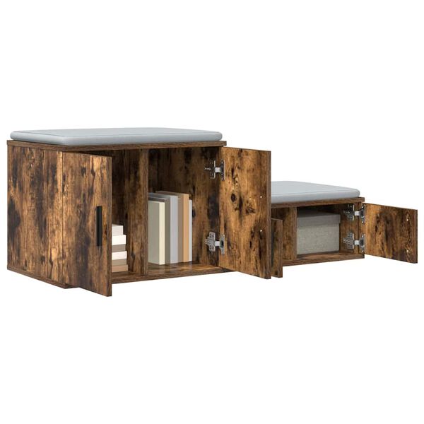 vidaXL S&auml;ilytyskaappi 2 pcs Savup&auml;hkin&auml; 118 x 41 x 40 cm Tekninen puu