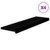 vidaXL Askelmat 4 kpl ruskeanmusta 90x30x2 cm t&auml;ysi tammi