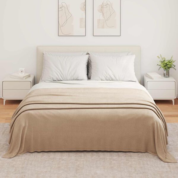 vidaXL Heittop&auml;&auml;llys 6 pcs Camel 350 x 270 cm Fleese