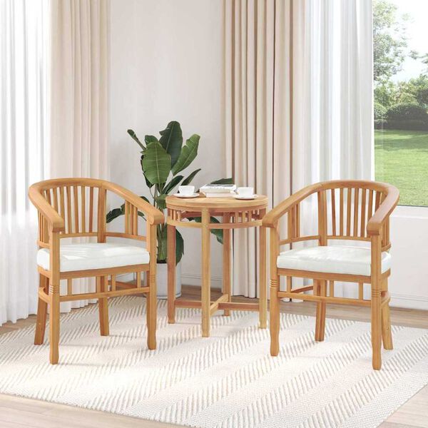 vidaXL Puutarhatuolit 2 pcs Ruskea 63 x 58 x 89 cm Täysi tiikki