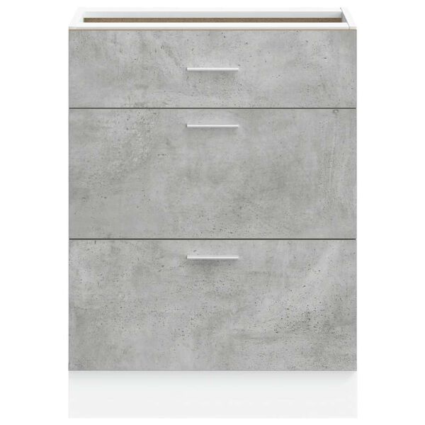 vidaXL Keittiön pöytäkaappi "Lyon" betoninharmaa tekninen puu