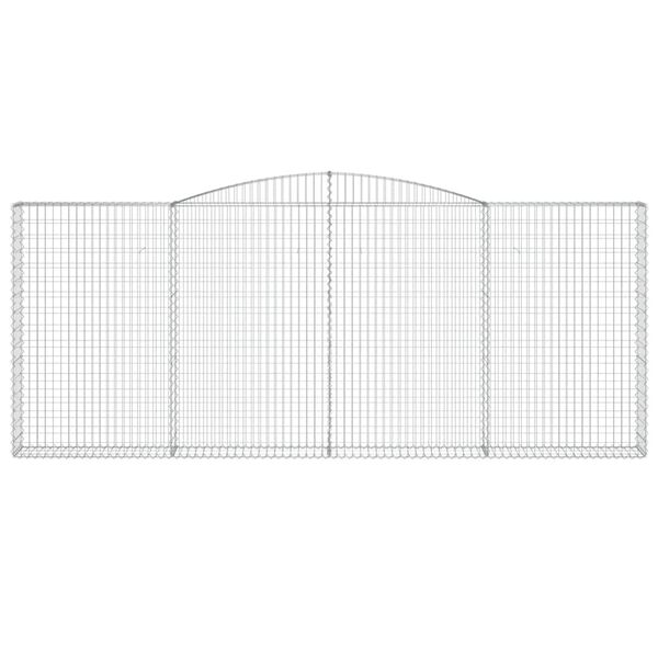 vidaXL Kaareva kivikori 400x30x160/180 cm galvanoitu rauta