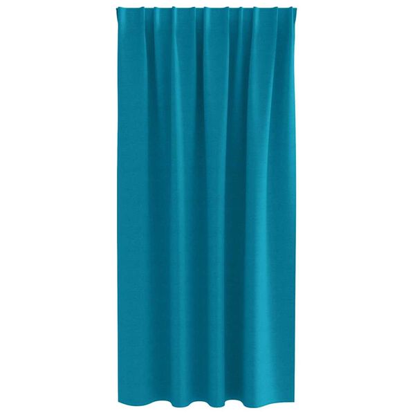 vidaXL Piment&auml;v&auml; verho renkailla 2 pcs Turkoosi 175 x 140 cm