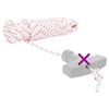vidaXL Pull Starter Naru Valkoinen ja punainen Ø4 mm 10 m Nylon