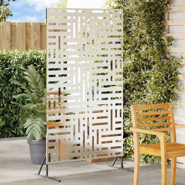 vidaXL Yksityisyysn&auml;ytt&ouml; Harmaa 100 x 50 x 180 cm Ter&auml;s