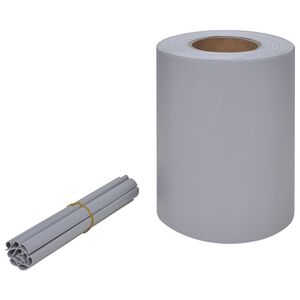 vidaXL Puutarhan yksityisyyden suoja PVC 70x0,19 m vaaleanharmaa