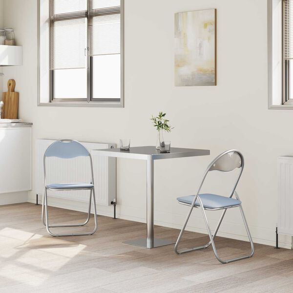 vidaXL Kangasl&auml;pp&auml;tuoli 2 pcs Harmaa 48 x 43,5 x 81 cm Nahkavaatetus