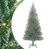 vidaXL Tekoinen joulukuusi lumiflockilla ja LED-valolla 240 cm