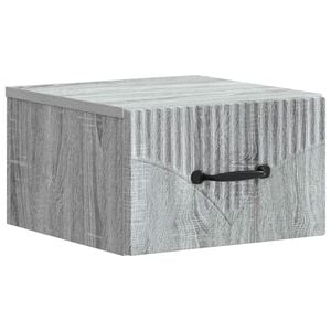 vidaXL Sein&auml;lle Kiinnitett&auml;v&auml; Y&ouml;p&ouml;yt&auml; Harmaa sonoma 34,5 x 33 x 20 cm