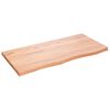 vidaXL P&ouml;yt&auml;levy vaaleanruskea 100x50x(2-4) cm k&auml;sitelty t&auml;ystammi