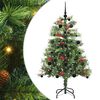 vidaXL Tekojoulukuusi LED -nauhavalot Vihre&auml; 150 cm PVC ja metalli