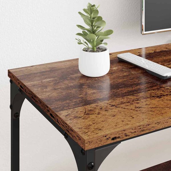 vidaXL TV-kaappi Vanha Puu 201 x 35 x 45 cm Hienosahattu puu ja rauta