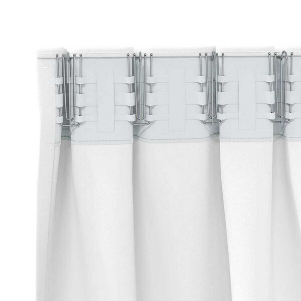 vidaXL Piment&auml;v&auml; verho renkailla 2 pcs Kirkas valkoinen 260 x 140 cm