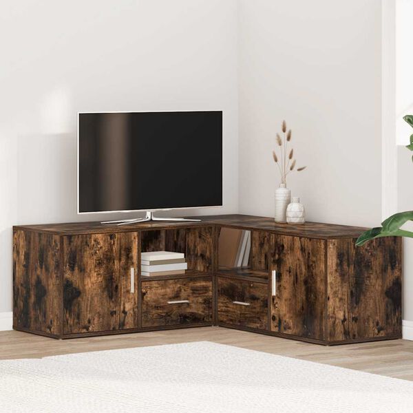 vidaXL Kulmakaappi savutammi 200x40x45 cm tekninen puu